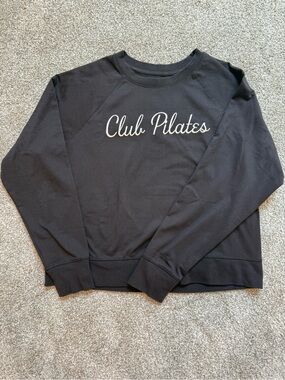 Club Pilates Black Logo Sweatshirt - Women's Casual Pullover